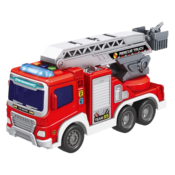 Xe ô tô cứu hộ chữa cháy có đèn và âm thanh RFD514696 C504 (Đỏ)