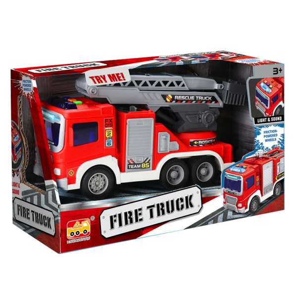 Xe ô tô cứu hộ chữa cháy có đèn và âm thanh RFD514696 C504 (Đỏ)