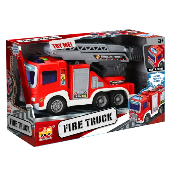 Xe ô tô cứu hộ chữa cháy có đèn và âm thanh RFD514696 C504 (Đỏ)