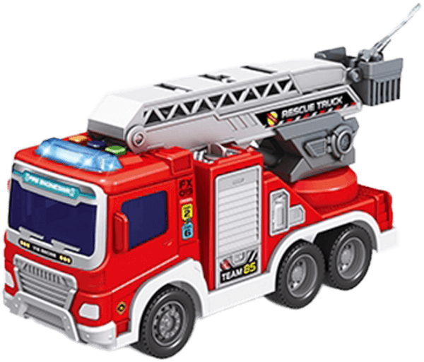 Xe ô tô cứu hộ chữa cháy có đèn và âm thanh RFD514696 C504 (Đỏ)
