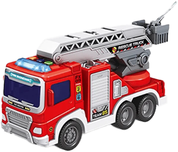 Xe ô tô cứu hộ chữa cháy có đèn và âm thanh RFD514696 C504 (Đỏ)