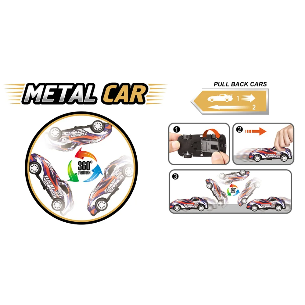 Bộ 4 xe ô tô chạy trớn siêu ngầu đa màu RFD634703 C504