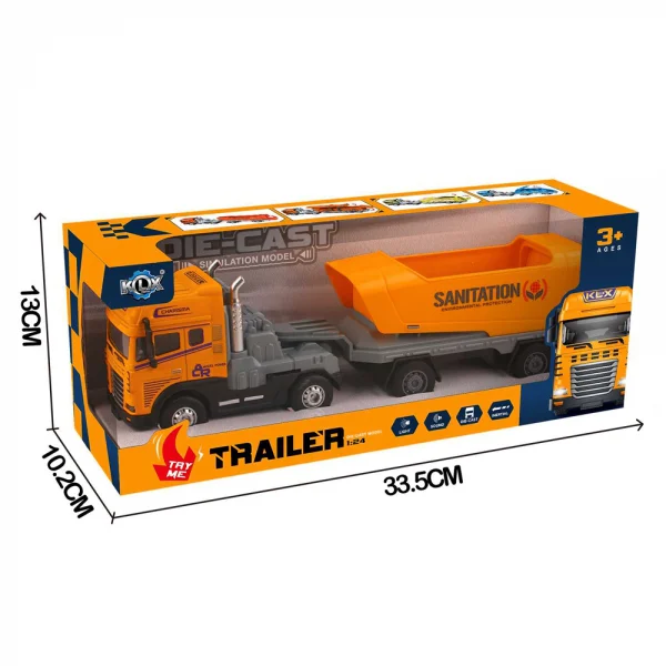 Xe tải vệ sinh môi trường có đèn và âm thanh RFD594963 C504 (Cam)