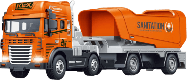 Xe tải vệ sinh môi trường có đèn và âm thanh RFD594963 C504 (Cam)