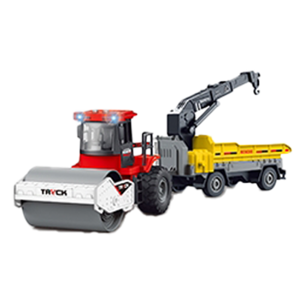Xe ủi kèm cẩu hàng có đèn và âm thanh RFD643463 C504 (Đỏ)