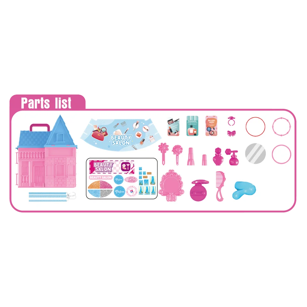 Ngôi nhà xinh xắn kèm phụ kiện nhập vai làm tóc RFD622564 C504 (Hồng)