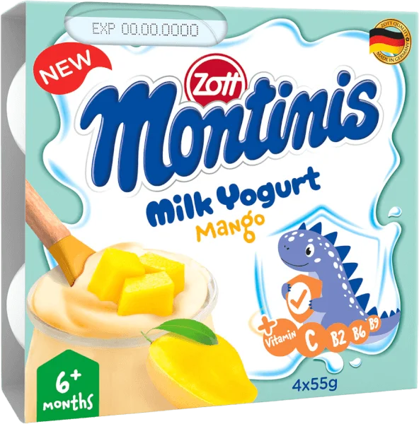 Sữa chua Zott Montinis vị Xoài 4*55g