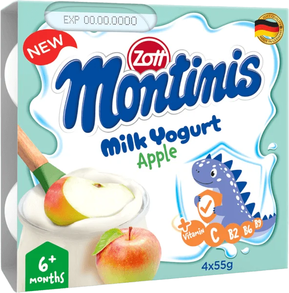 Sữa chua Zott Montinis vị Táo 4*55g