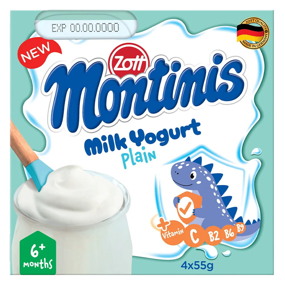 Sữa chua Zott Montinis vị nguyên bản 4*55g