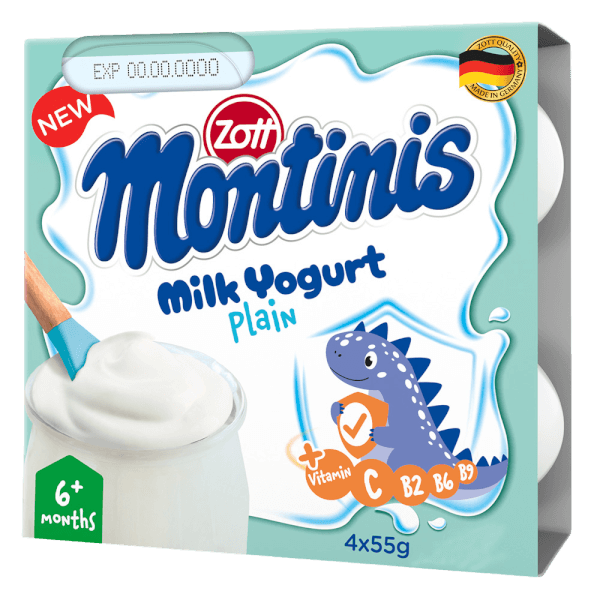 Sữa chua Zott Montinis vị nguyên bản 4*55g