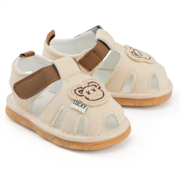 Giày tập đi chút chít Animo BT A2506_MN009 (15-17,Trắng-Nâu)