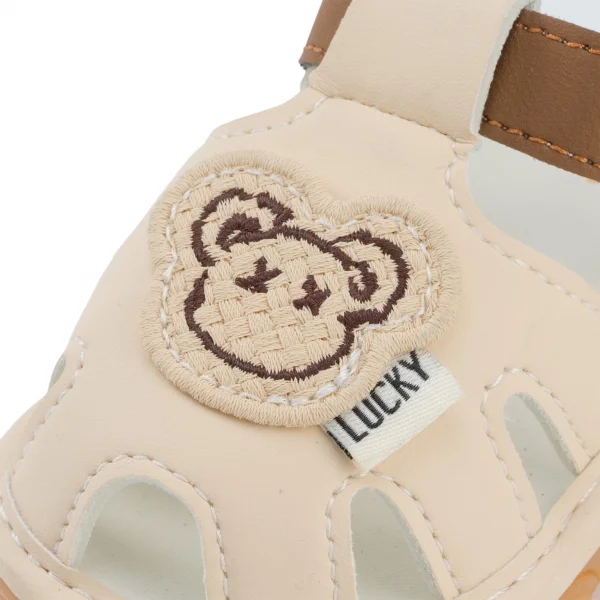 Giày tập đi chút chít Animo BT A2506_MN009 (15-17,Trắng-Nâu)