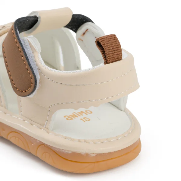 Giày tập đi chút chít Animo BT A2506_MN009 (15-17,Trắng-Nâu)