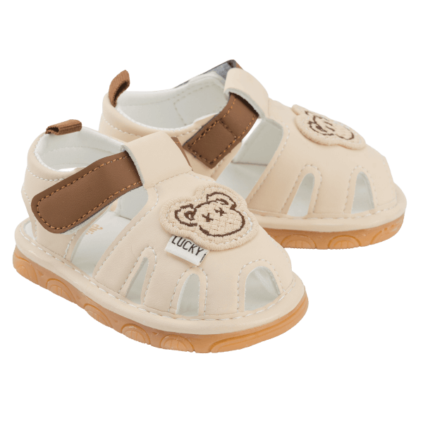 Giày tập đi chút chít Animo BT A2506_MN009 (15-17,Trắng-Nâu)