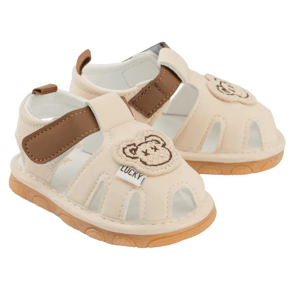 Giày tập đi chút chít Animo BT A2506_MN009 (15-17,Trắng-Nâu)