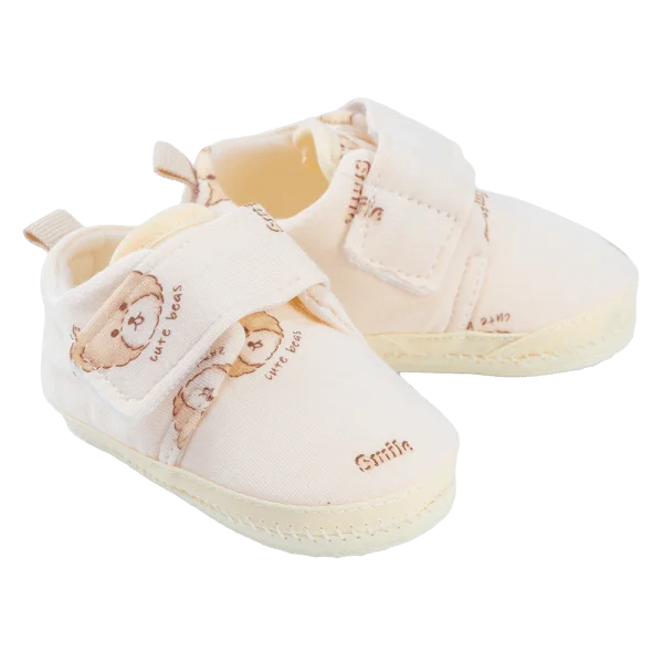 Giày sơ sinh thấp cổ TT Animo A2506_MN019 (9-11,Kem)