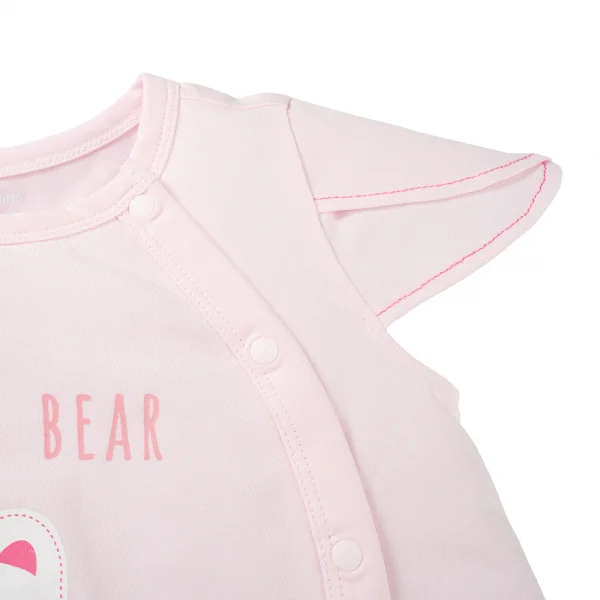 Bodysuit bé gái đùi Animo VD0525009 (0-12M,Hồng,NN02)