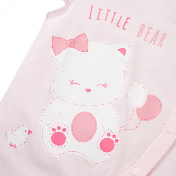 Bodysuit bé gái đùi Animo VD0525009 (0-12M,Hồng,NN02)