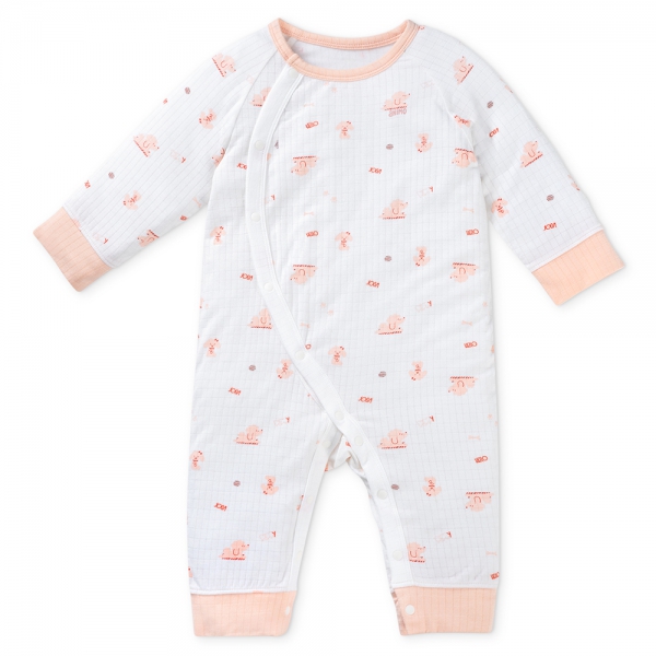 Set 2 bodysuit rayon chống muỗi dài Animo VD0825031 (0-3M,Hồng-dâu,TT06)