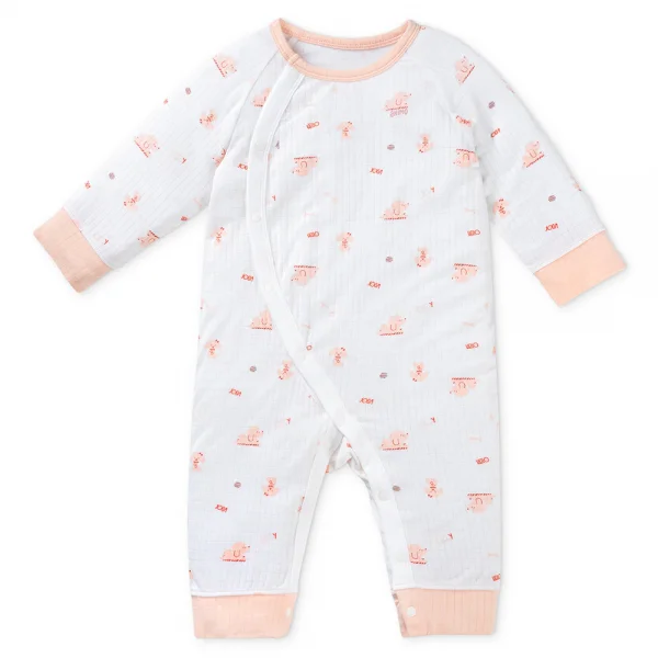 Set 2 bodysuit rayon chống muỗi dài Animo VD0825031 (0-3M,Hồng-dâu,TT06)