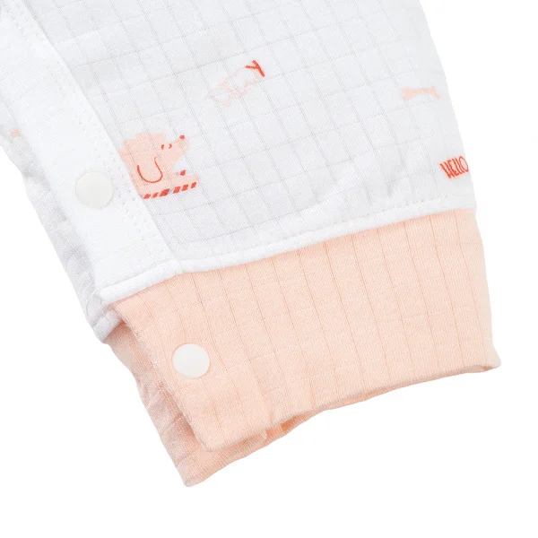 Set 2 bodysuit rayon chống muỗi dài Animo VD0825031 (0-3M,Hồng-dâu,TT06)