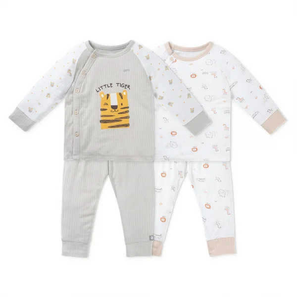 Set 2 bộ rayon chống muỗi dài Animo VD0825025 (0-24M,Be-xám,NN06)