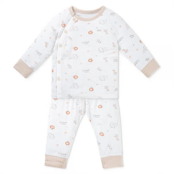 Set 2 bộ rayon chống muỗi dài Animo VD0825025 (0-24M,Be-xám,NN06)