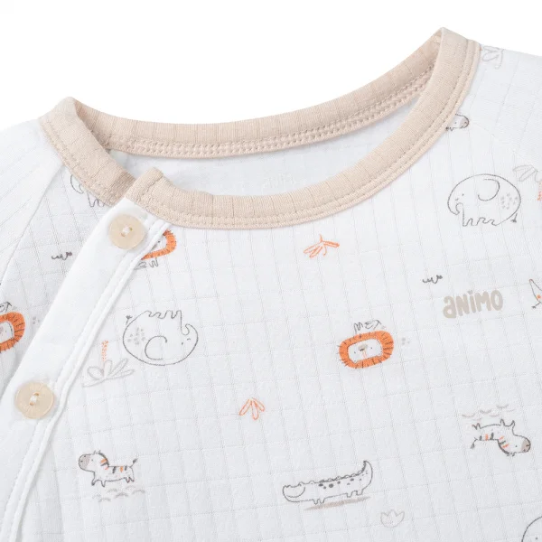 Set 2 bộ rayon chống muỗi dài Animo VD0825025 (0-24M,Be-xám,NN06)