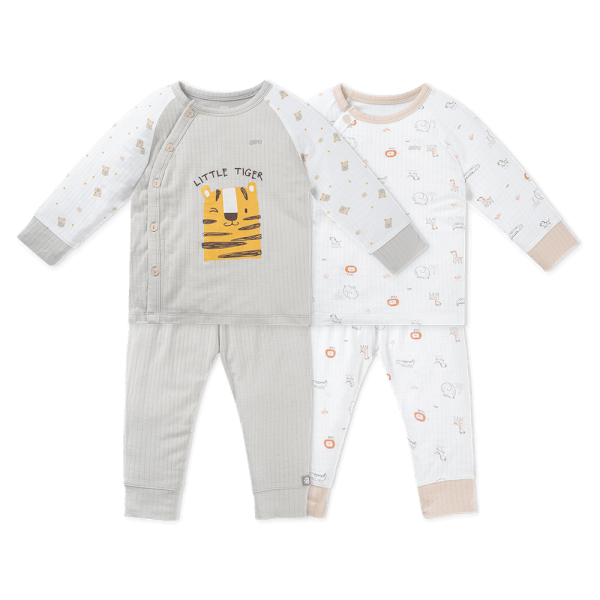 Set 2 bộ rayon chống muỗi dài Animo VD0825025 (0-24M,Be-xám,NN06)