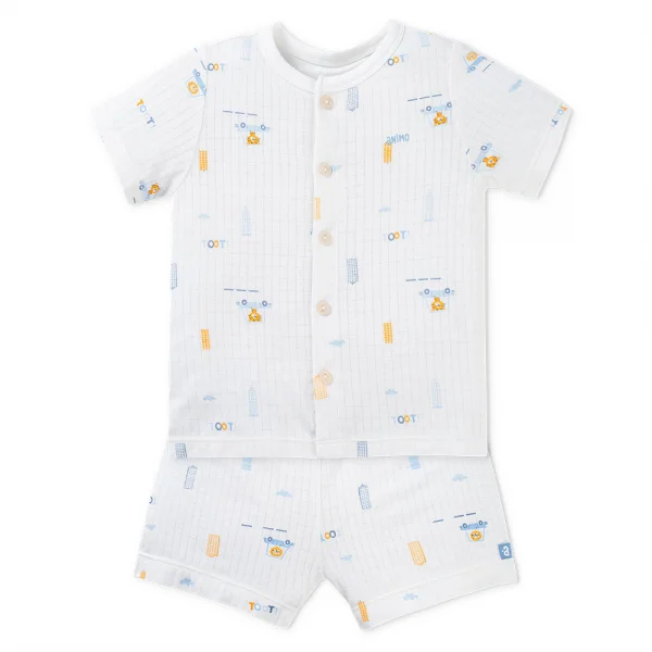 Set 2 bộ rayon chống muỗi ngắn Animo VD0825023 (0-24M,Ngọc-trắng,TT06)