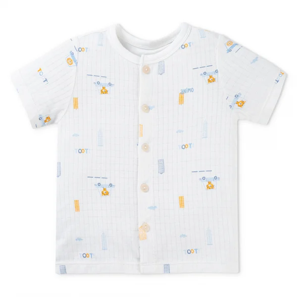 Set 2 bộ rayon chống muỗi ngắn Animo VD0825023 (0-24M,Ngọc-trắng,TT06)