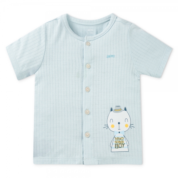 Set 2 bộ rayon chống muỗi ngắn Animo VD0825023 (0-24M,Ngọc-trắng,TT06)