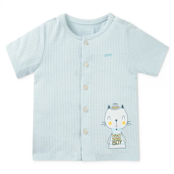 Set 2 bộ rayon chống muỗi ngắn Animo VD0825023 (0-24M,Ngọc-trắng,TT06)