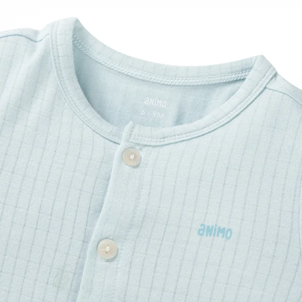 Set 2 bộ rayon chống muỗi ngắn Animo VD0825023 (0-24M,Ngọc-trắng,TT06)