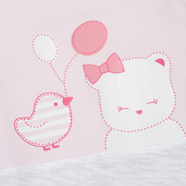 Bodysuit bé gái đùi Animo VD0525010 (0-12M,Hồng,NN02)