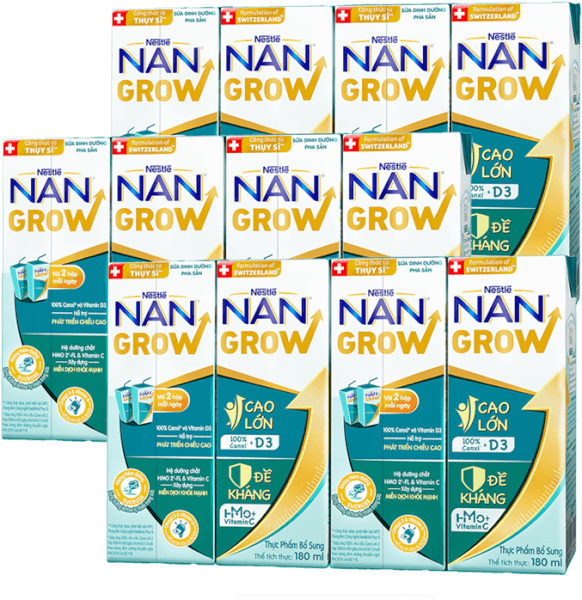 Combo 3 lốc thực phẩm bổ sung Nestlé NANGROW 6 (4x180ml)