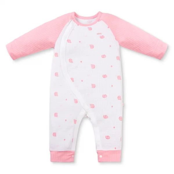 Set 2 bodysuit rayon chống muỗi dài Animo VD0825032 (0-12M,Hồng-dâu,TT06)