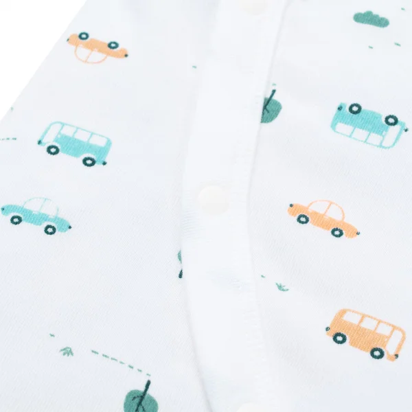 Set 2 Bodysuit kháng khuẩn Modal đùi Animo VD0725009 (0-3M,Lá-trắng,DD06)