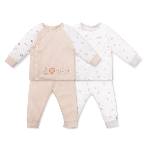 Set 2 bộ rayon chống muỗi dài Animo VD0825026 (0-24M,Be-xám,NN06)