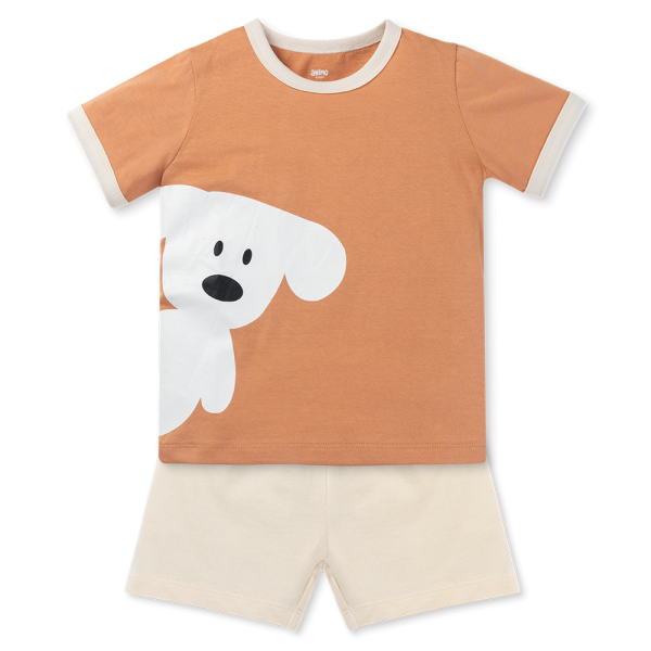 Bộ bé trai ngắn Animo Easy HN0725016 (1-4Y,Nâu-kem,TT02)