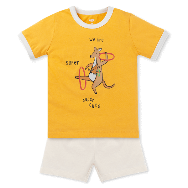 Bộ bé trai ngắn Animo Easy HN0725014 (1-4Y,Vàng-kem,TT02)