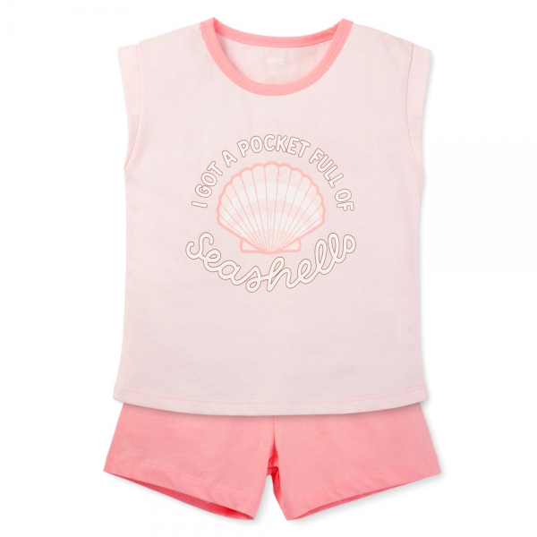 Bộ bé gái ngắn Animo Easy LU0725033 (1-4Y,Hồng,TT02)