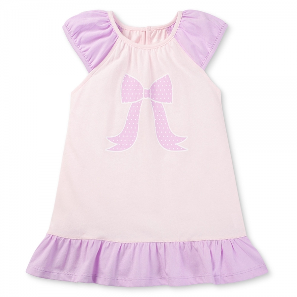 Đầm bé gái Animo Easy LU0725036 (1-4Y,Hồng-tím,TT02)
