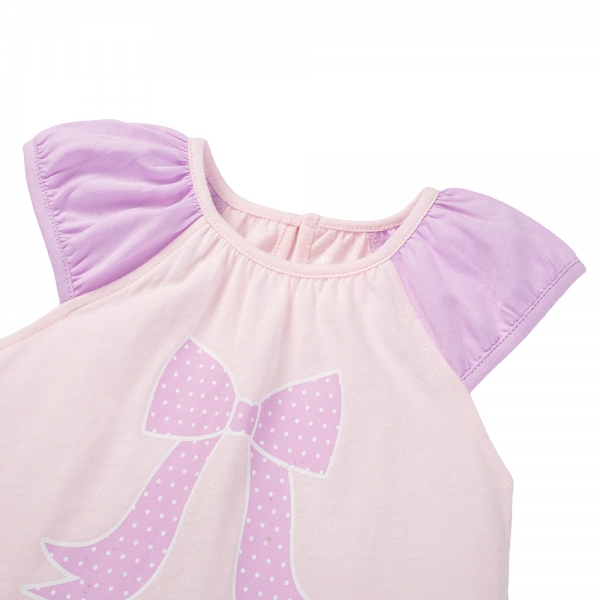 Đầm bé gái Animo Easy LU0725036 (1-4Y,Hồng-tím,TT02)