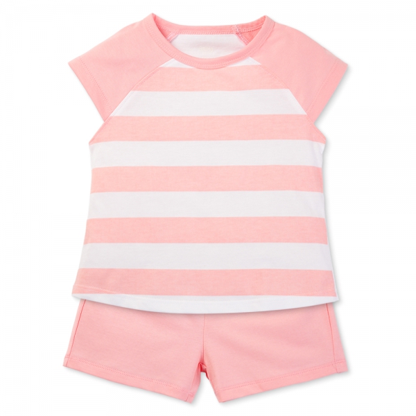 Bộ bé gái ngắn Animo Easy TX0825057 (1-4Y,Kem-nâu,TT01)