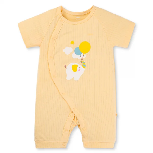 Set 2 bodysuit rayon chống muỗi đùi Animo VD0825028 (0-12M,Vàng-xanh,TT06)