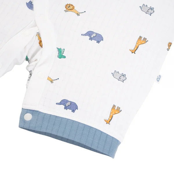 Set 2 bodysuit rayon chống muỗi đùi Animo VD0825028 (0-12M,Vàng-xanh,TT06)