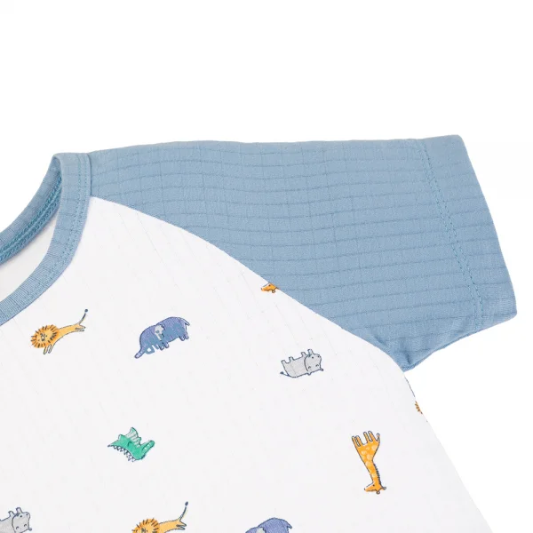 Set 2 bodysuit rayon chống muỗi đùi Animo VD0825028 (0-12M,Vàng-xanh,TT06)