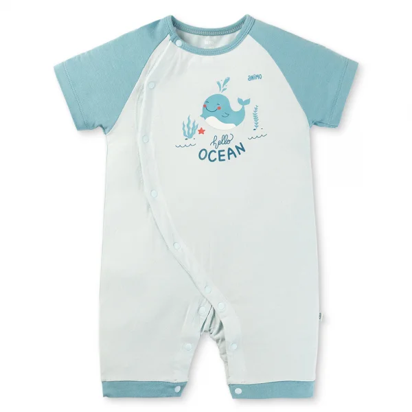 Set 2 Bodysuit kháng khuẩn Modal đùi Animo BMC0525030 (0-12M,Dương-trắng,DD06)