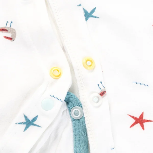 Set 2 Bodysuit kháng khuẩn Modal đùi Animo BMC0525030 (0-12M,Dương-trắng,DD06)